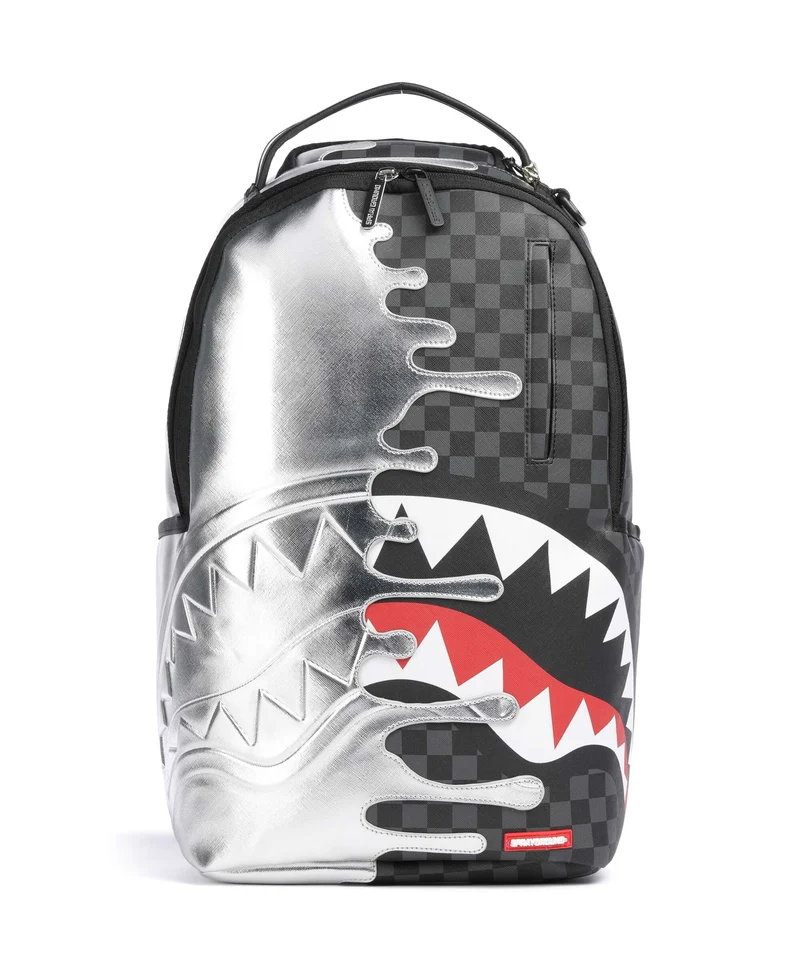 Sprayground Silver Side Drip Rucksack silver