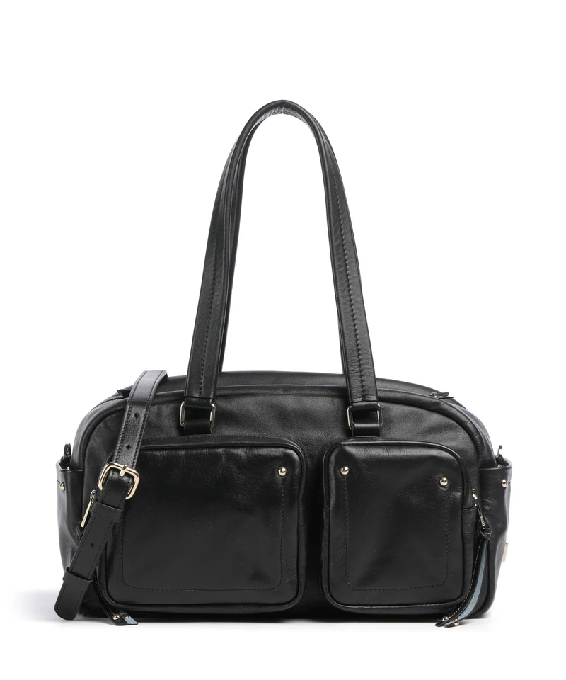 DuDu Bags Pocket Fanciful Schultertasche nero