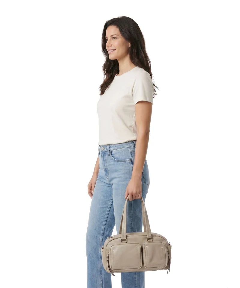 DuDu Bags Pocket Fanciful Schultertasche sand grey