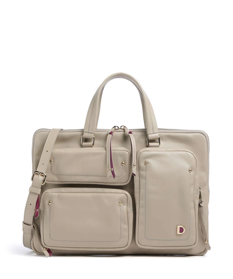 DuDu Bags Pocket Dots Laptoptasche sand grey
