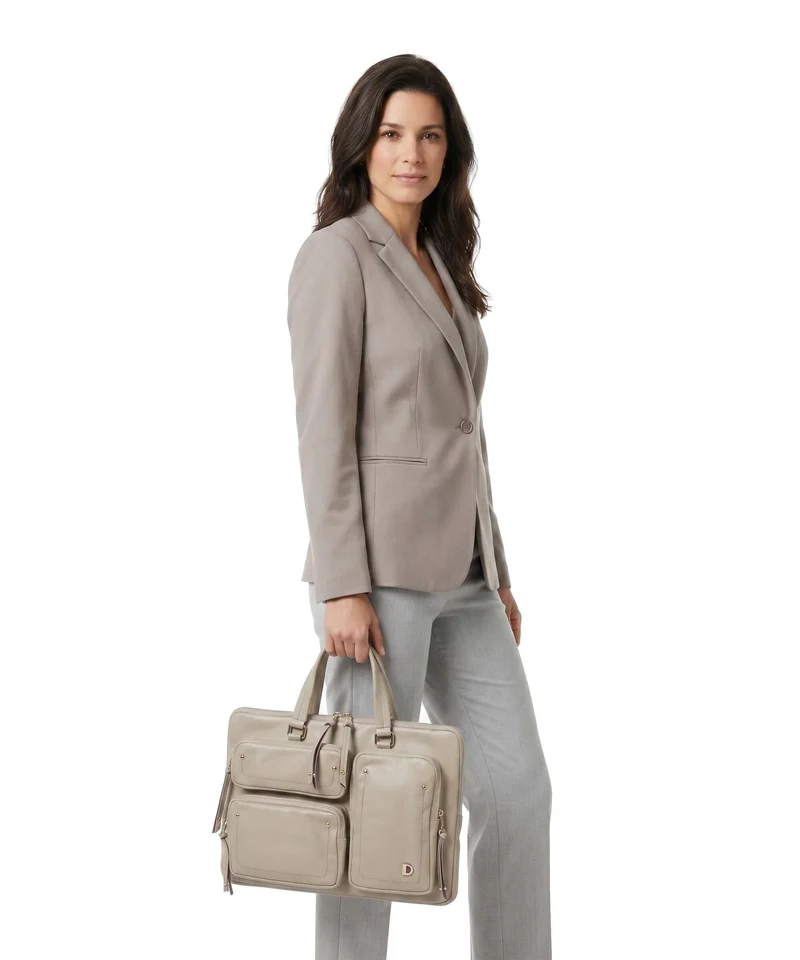 DuDu Bags Pocket Dots Laptoptasche sand grey