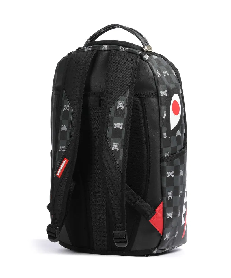 Sprayground Gray Peeking Character Check Rucksack black