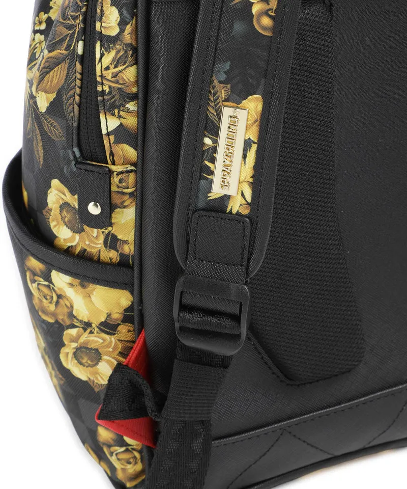 Sprayground Gold Floral Remix Rucksack black