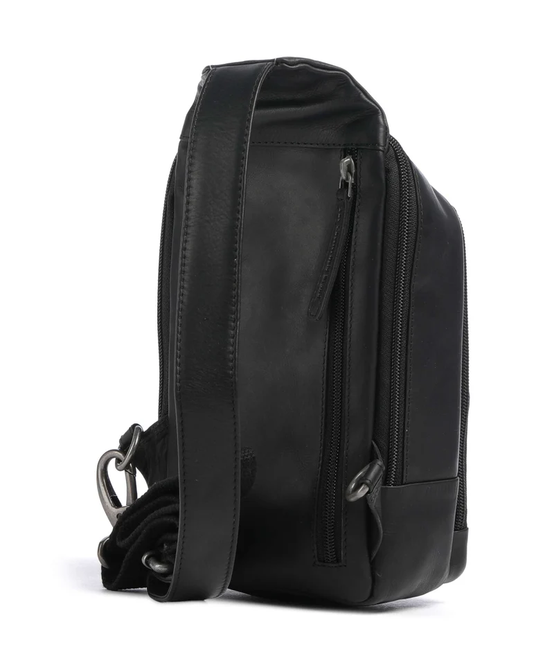 The Chesterfield Brand Wax Pull Up Cow Riga Slingbag black