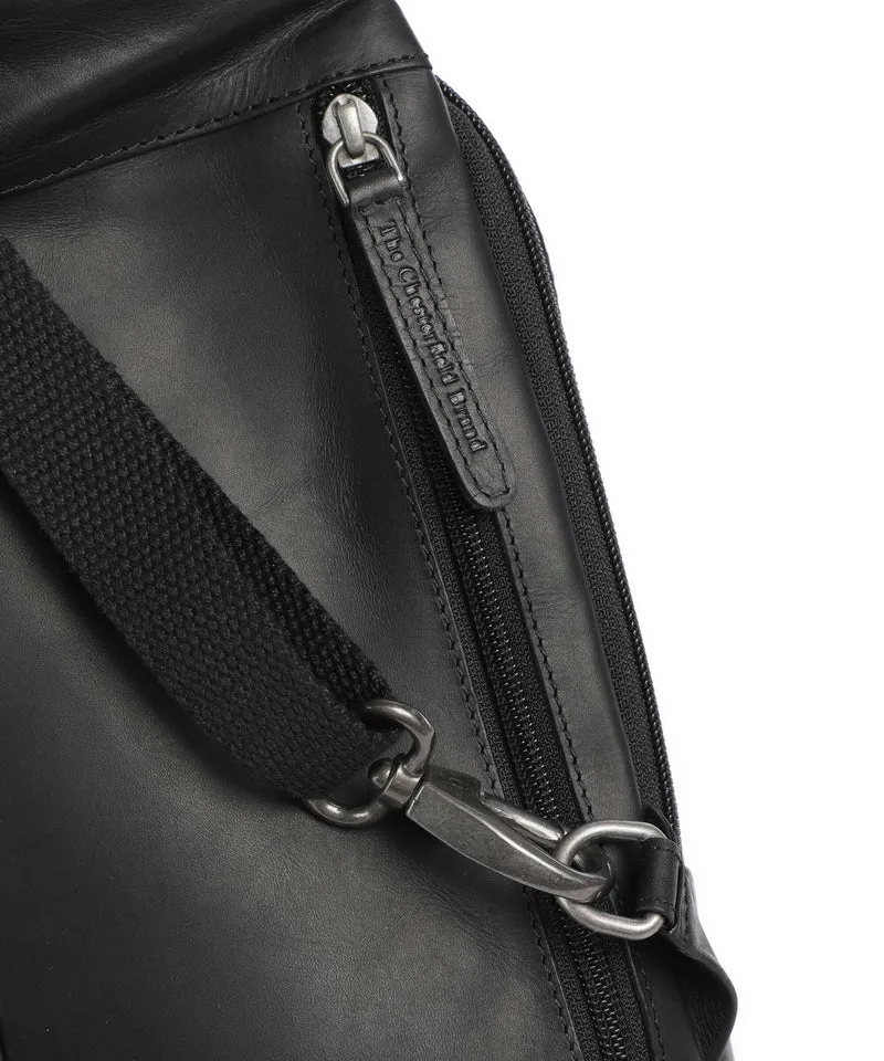 The Chesterfield Brand Wax Pull Up Cow Riga Slingbag black