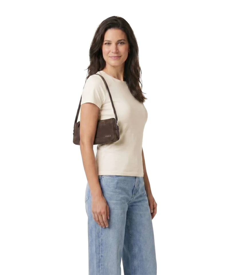 Hugo Yorih Schultertasche dark brown