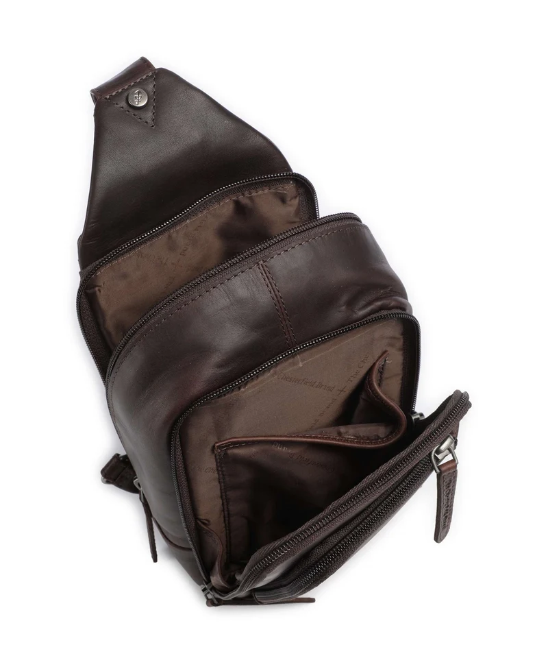 The Chesterfield Brand Wax Pull Up Cow Riga Slingbag brown