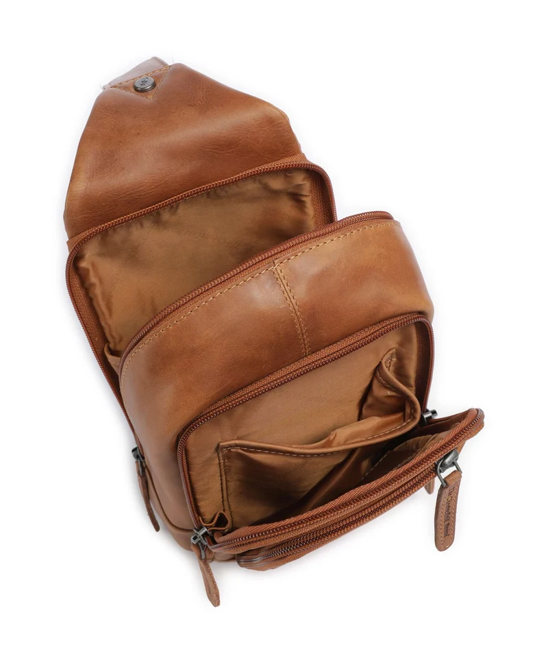 The Chesterfield Brand Wax Pull Up Cow Riga Slingbag cognac