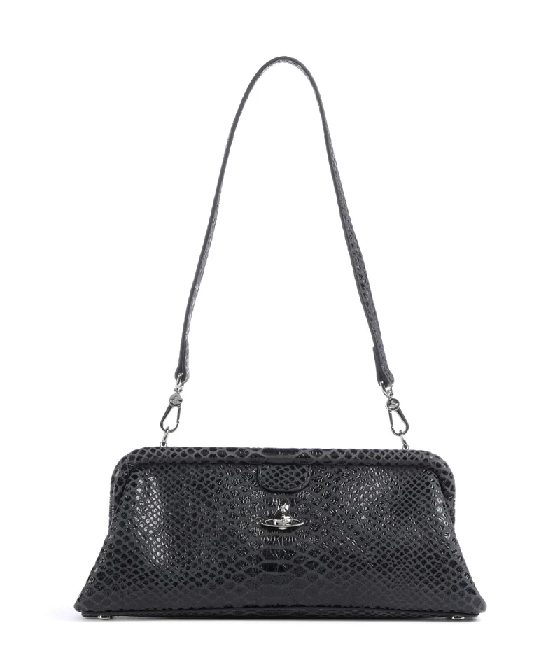 Vivienne Westwood Jane Snake Effect Schultertasche dark grey