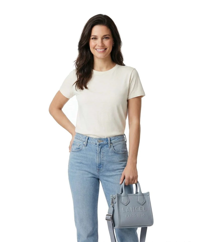 Lancel Jour Mini Umhängetasche blue foam