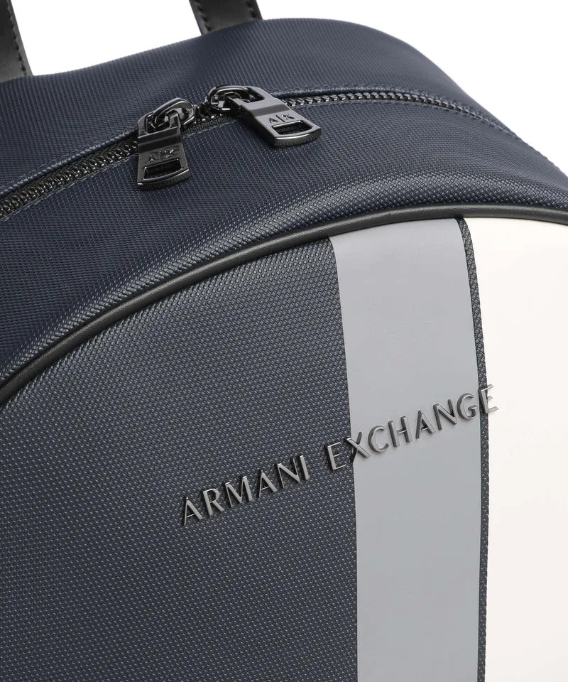 Armani Exchange Dylan Rucksack navy/chiseled stone/off white