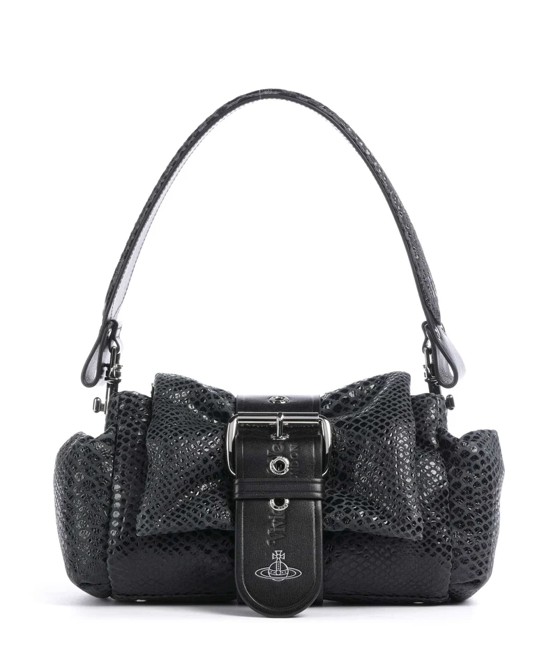 Vivienne Westwood Hazel Snake Effect Schultertasche dark grey