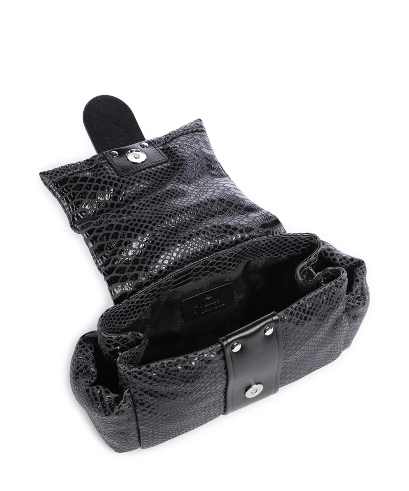 Vivienne Westwood Hazel Snake Effect Schultertasche dark grey