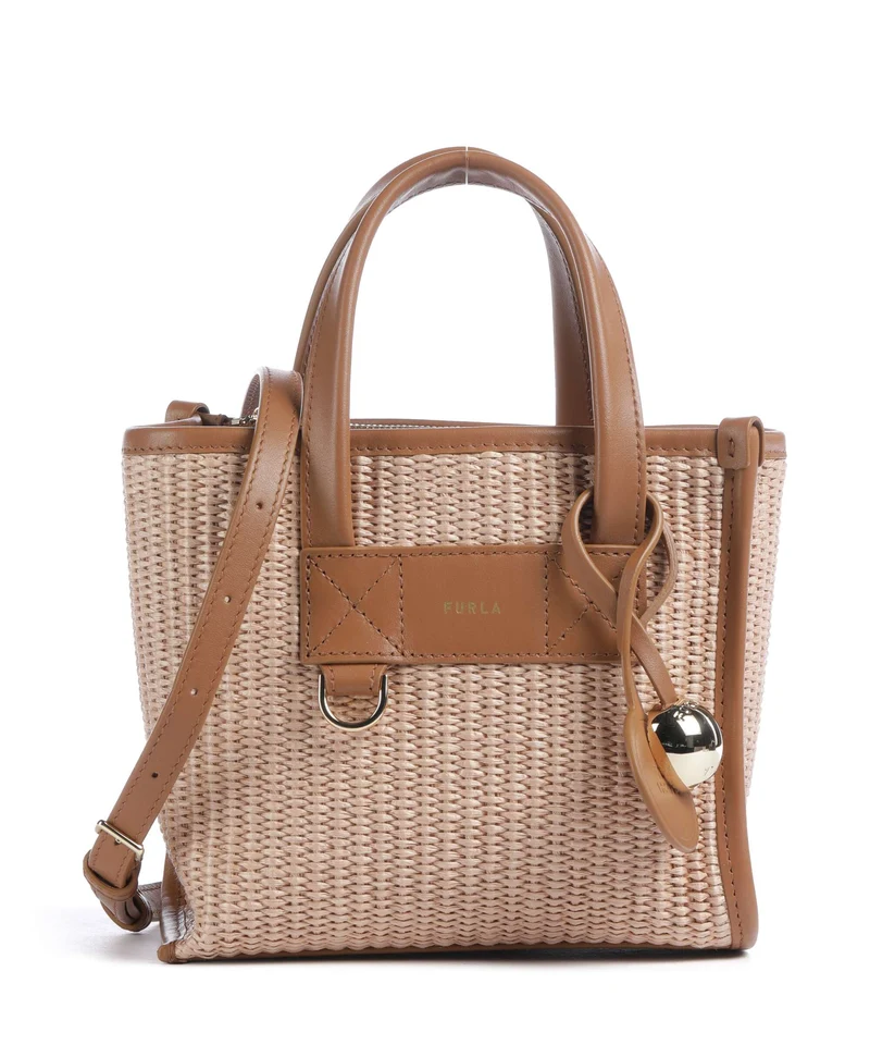 Furla Divide It Mini Handtasche toni naturale/tabacco