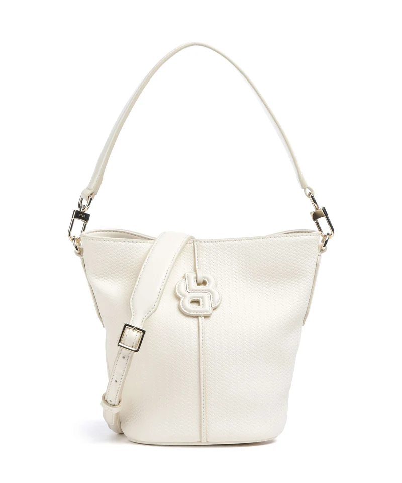 BOSS Anett Bucket Handtasche open white