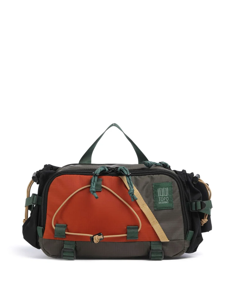 Topo Designs Mountain Hydro Gürteltasche woodland/terracotta