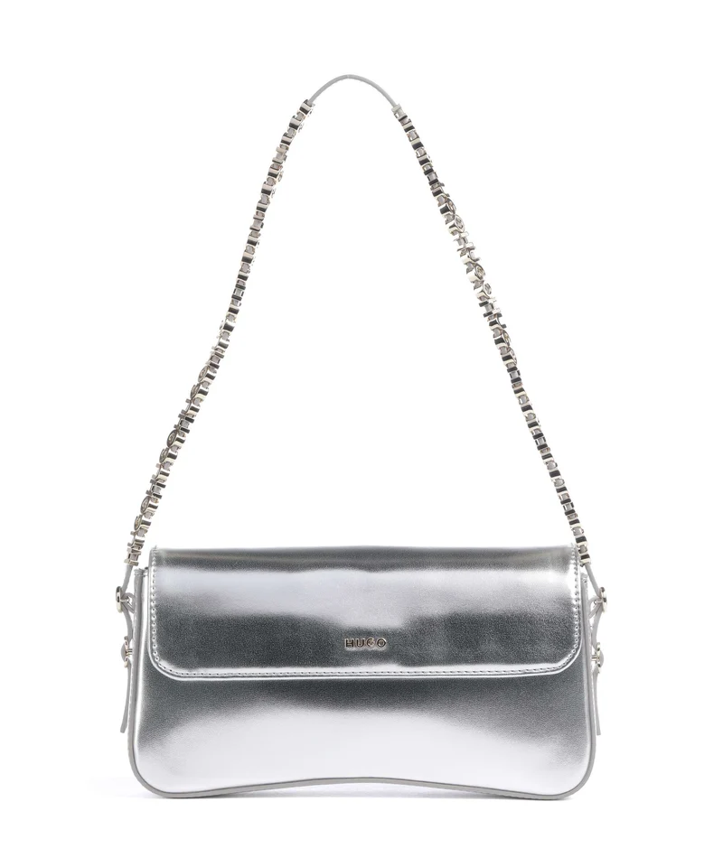 Hugo Syndra Schultertasche silver
