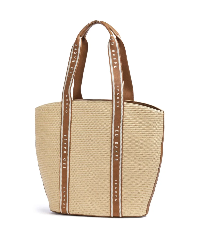 Ted Baker Rafiia Shopper brown