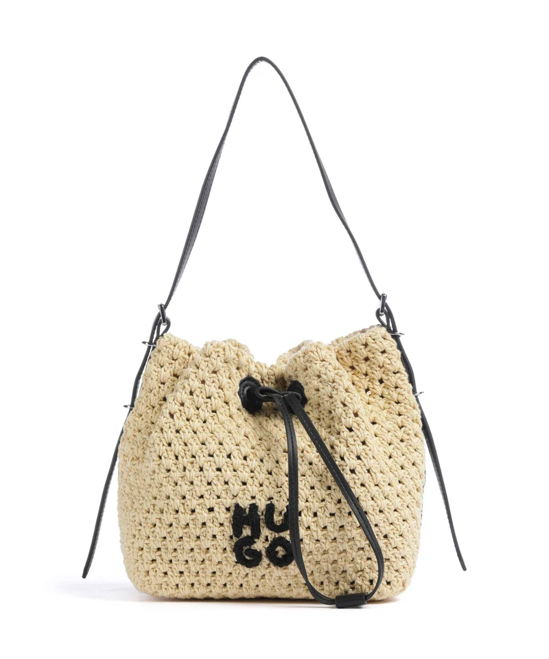 Hugo Neeko Bucket Handtasche light beige