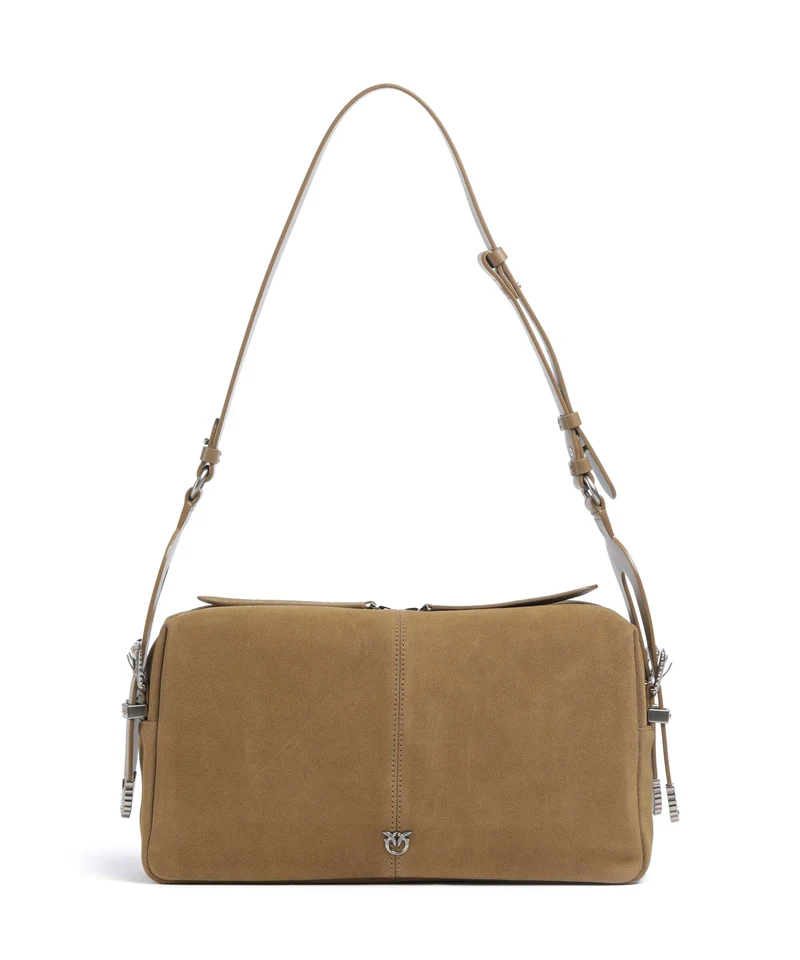 Pinko 24 Classic Schultertasche verde canguro/old silver