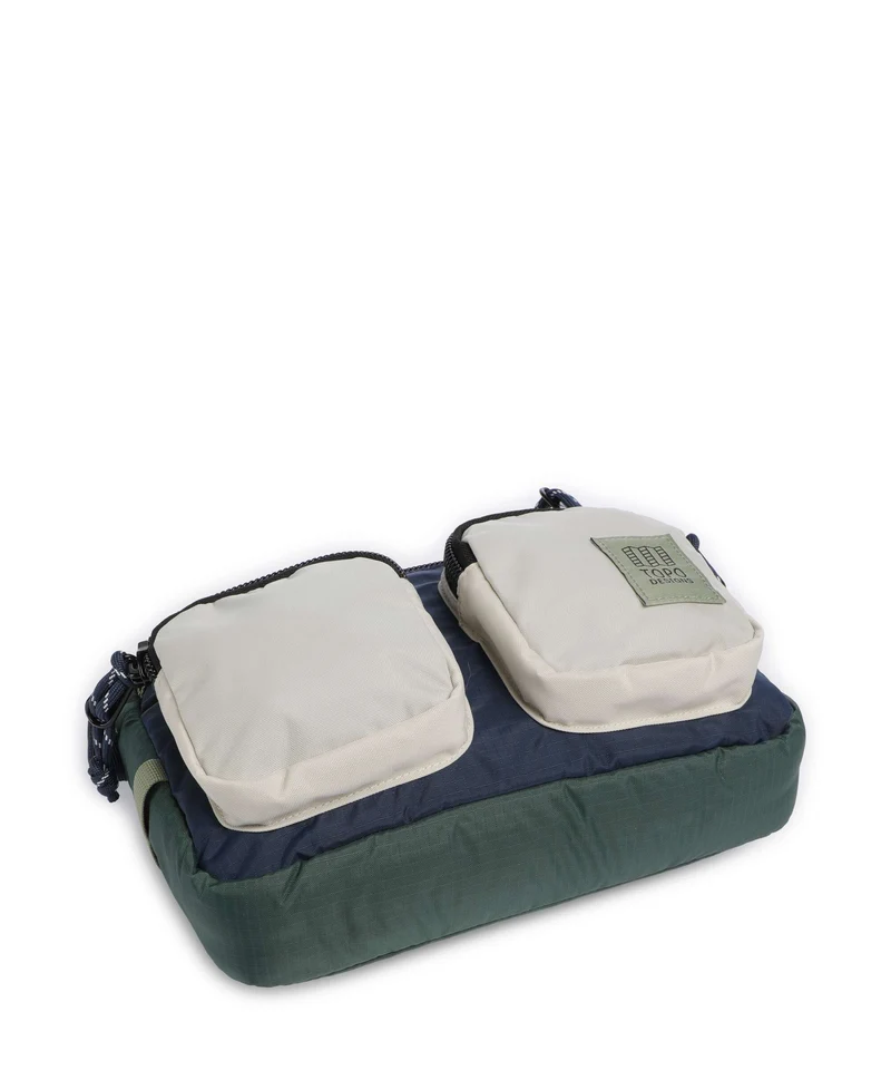 Topo Designs Block Umhängetasche forest/bone white