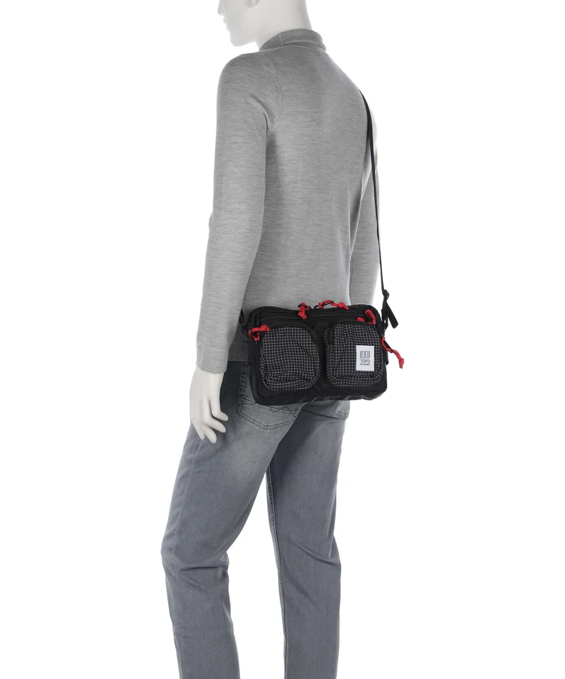 Topo Designs Block Umhängetasche black/grid