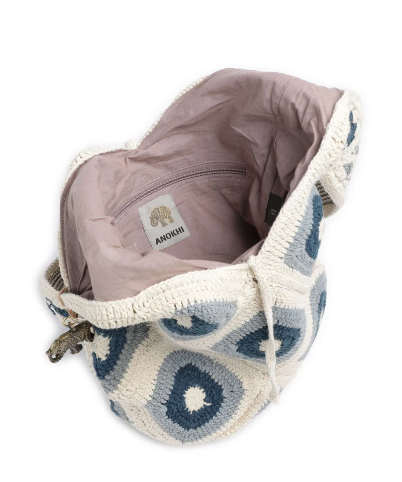 Anokhi Beuteltasche blue