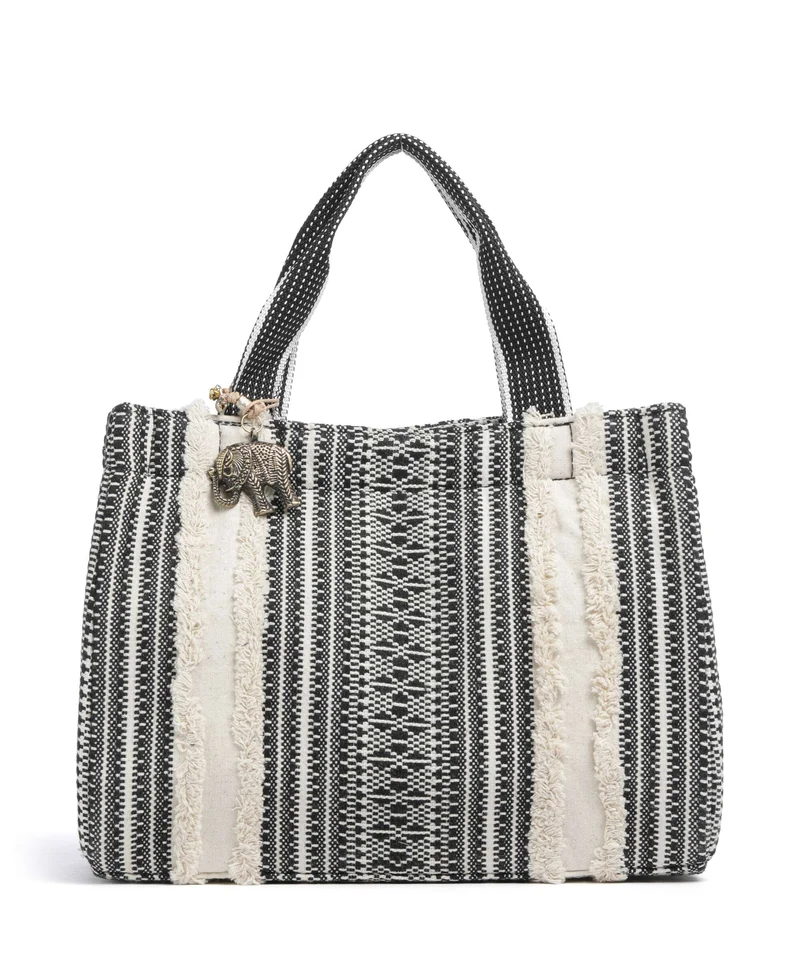 Anokhi Handtasche black/white