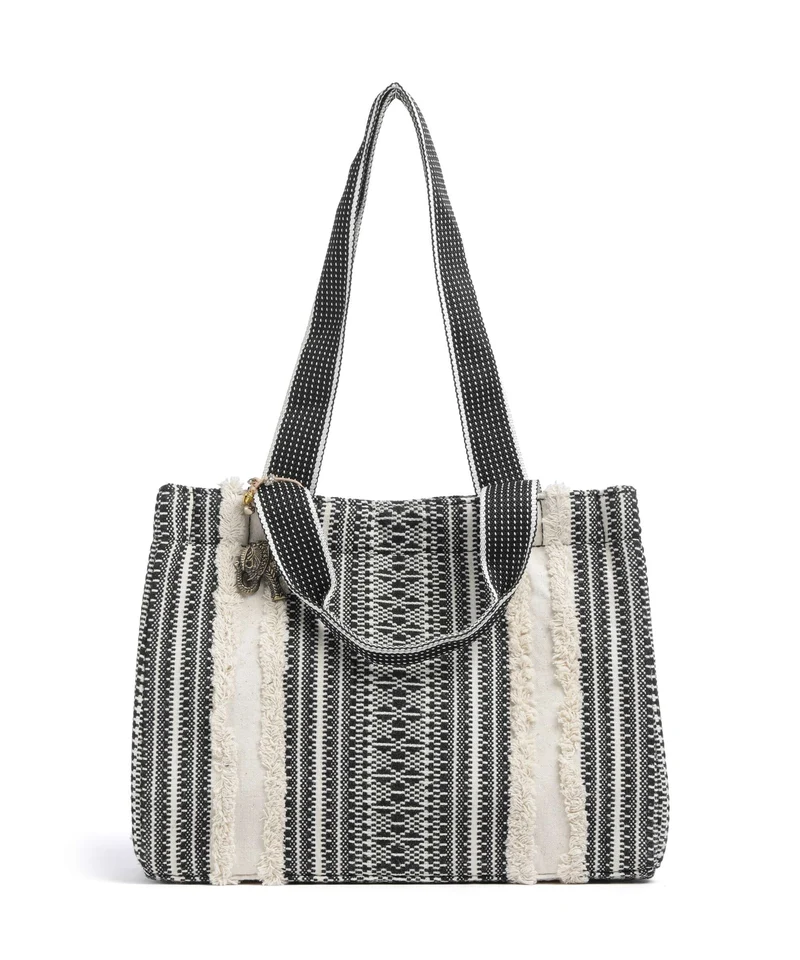 Anokhi Handtasche black/white