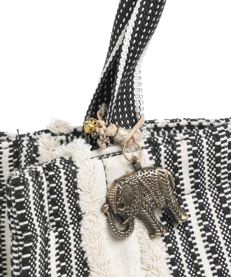 Anokhi Handtasche black/white