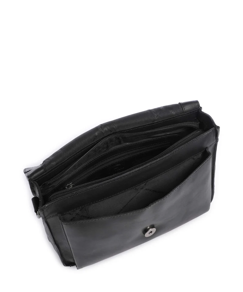 The Chesterfield Brand Wax Pull Up Cow Aviles Schultertasche black