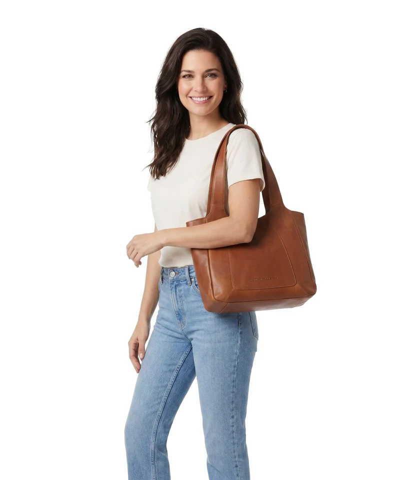 The Chesterfield Brand Wax Pull Up Cow Tofino Shopper cognac