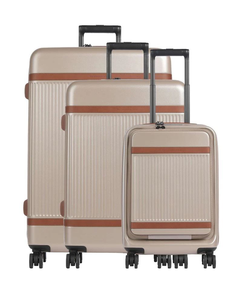 The Chesterfield Brand Zuna 4-Rollen Trolley Set champagne