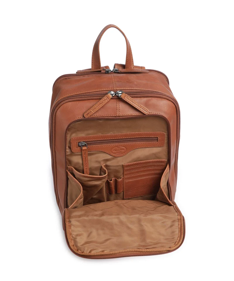 The Chesterfield Brand Wax Pull Up Cow Detroit Rucksack cognac