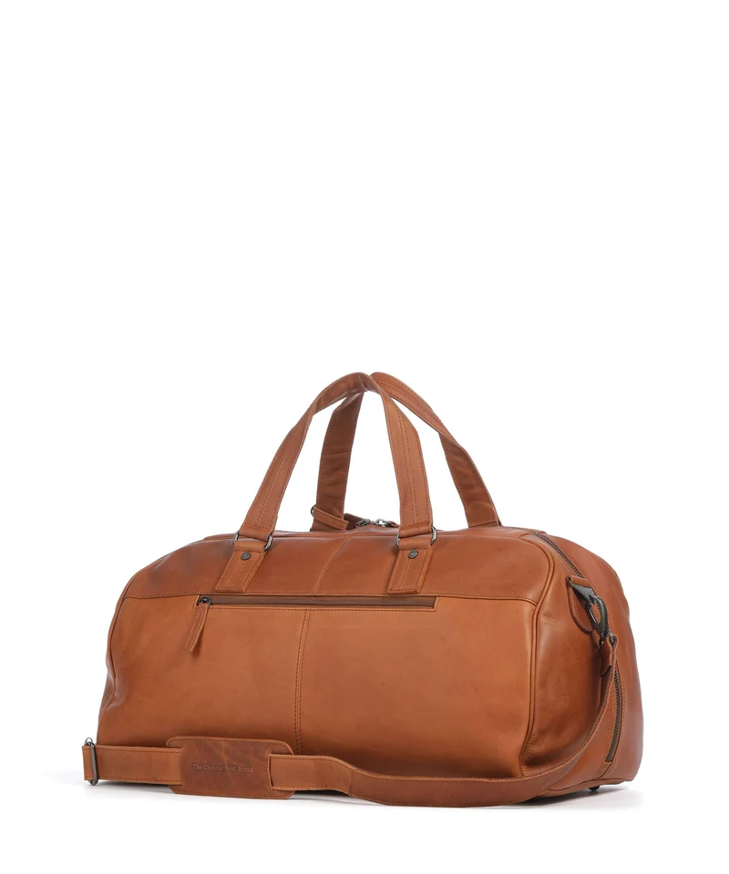 The Chesterfield Brand Wax Pull Up Cow Rivaro Weekender cognac