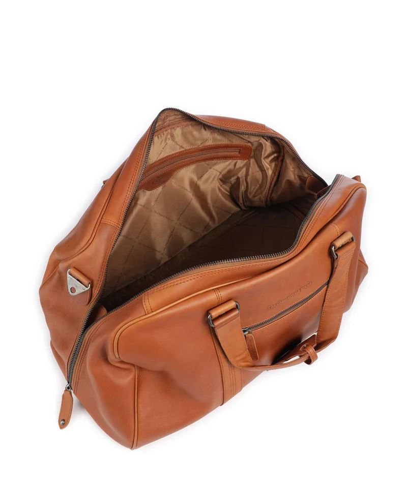The Chesterfield Brand Wax Pull Up Cow Rivaro Weekender cognac