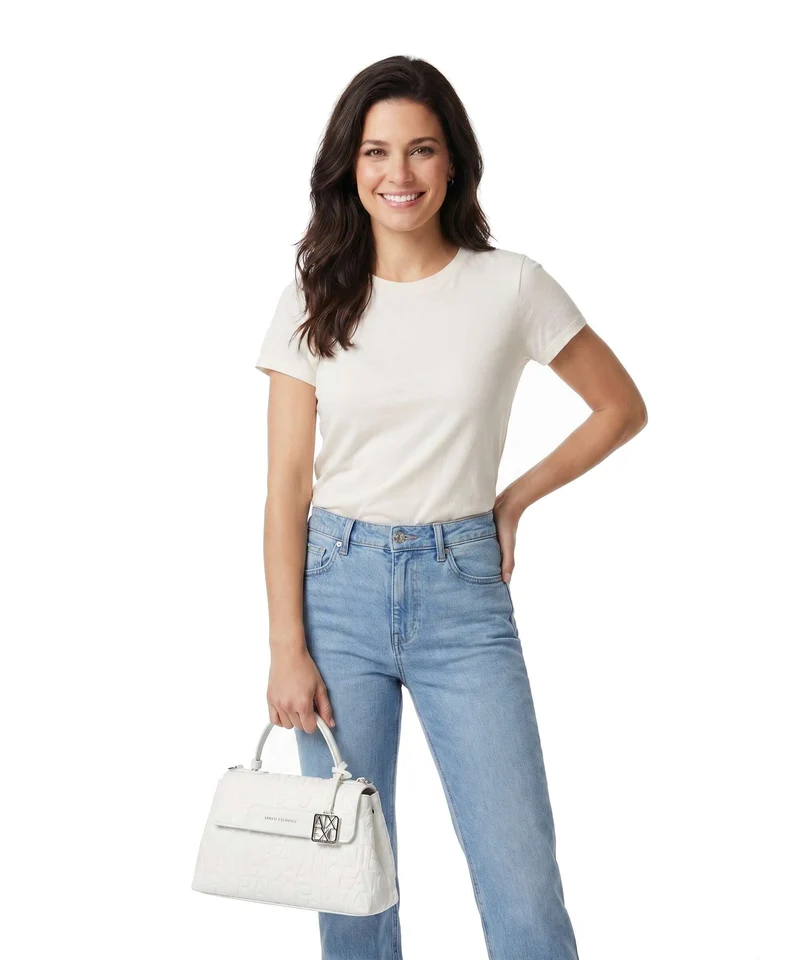 Armani Exchange Liz Handtasche off white