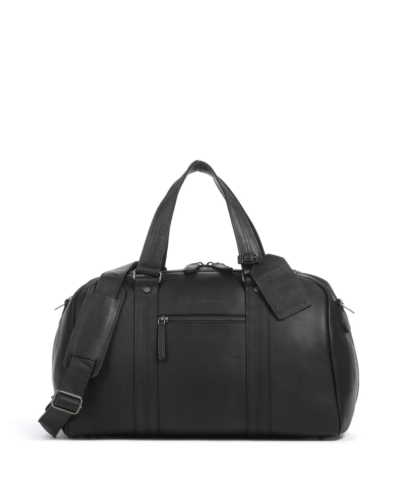 The Chesterfield Brand Wax Pull Up Cow Volenza Weekender black