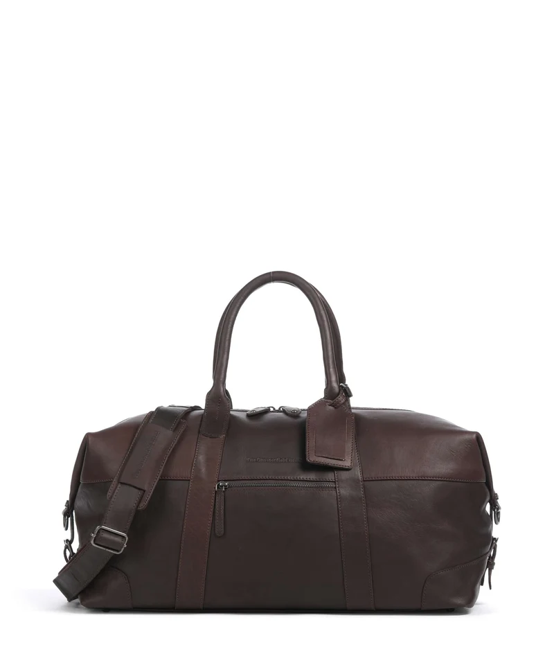 The Chesterfield Brand Wax Pull Up Cow Portsmouth 2 Weekender brown