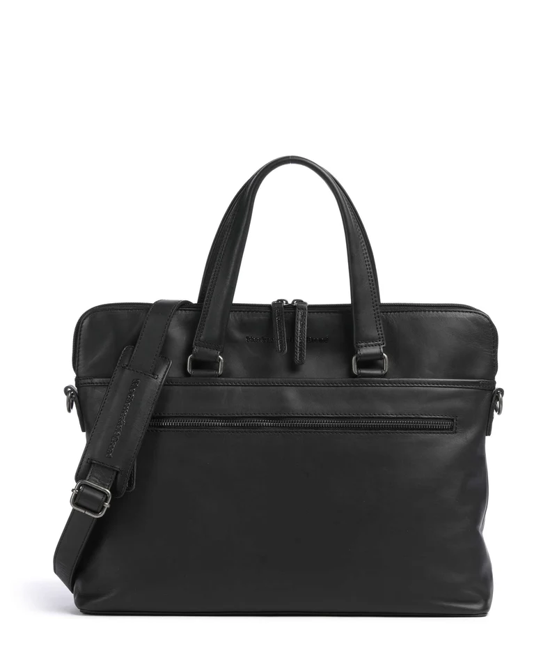 The Chesterfield Brand Wax Pull Up Cow Elvas Laptoptasche black
