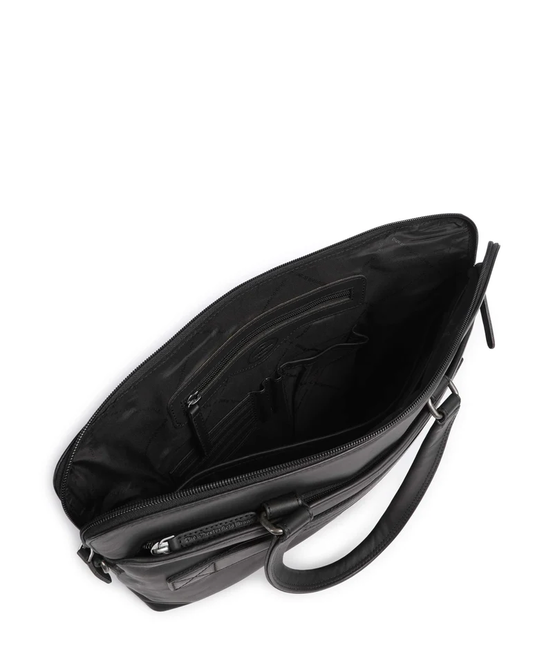 The Chesterfield Brand Wax Pull Up Cow Elvas Laptoptasche black