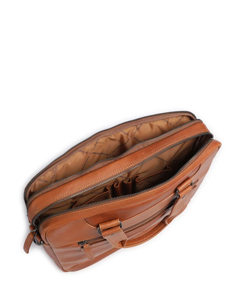 The Chesterfield Brand Wax Pull Up Cow Montara Laptoptasche cognac
