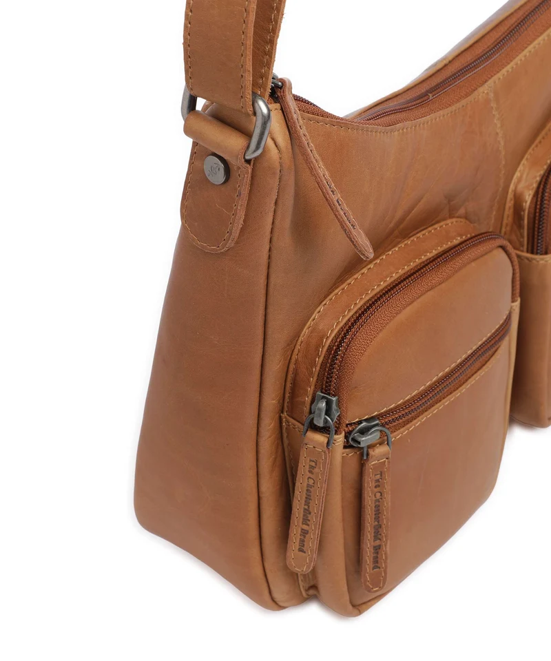 The Chesterfield Brand Wax Pull Up Cow Valenora Schultertasche cognac