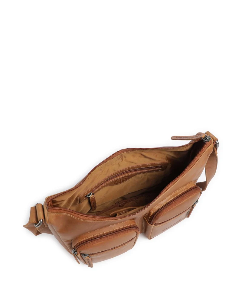 The Chesterfield Brand Wax Pull Up Cow Valenora Schultertasche cognac