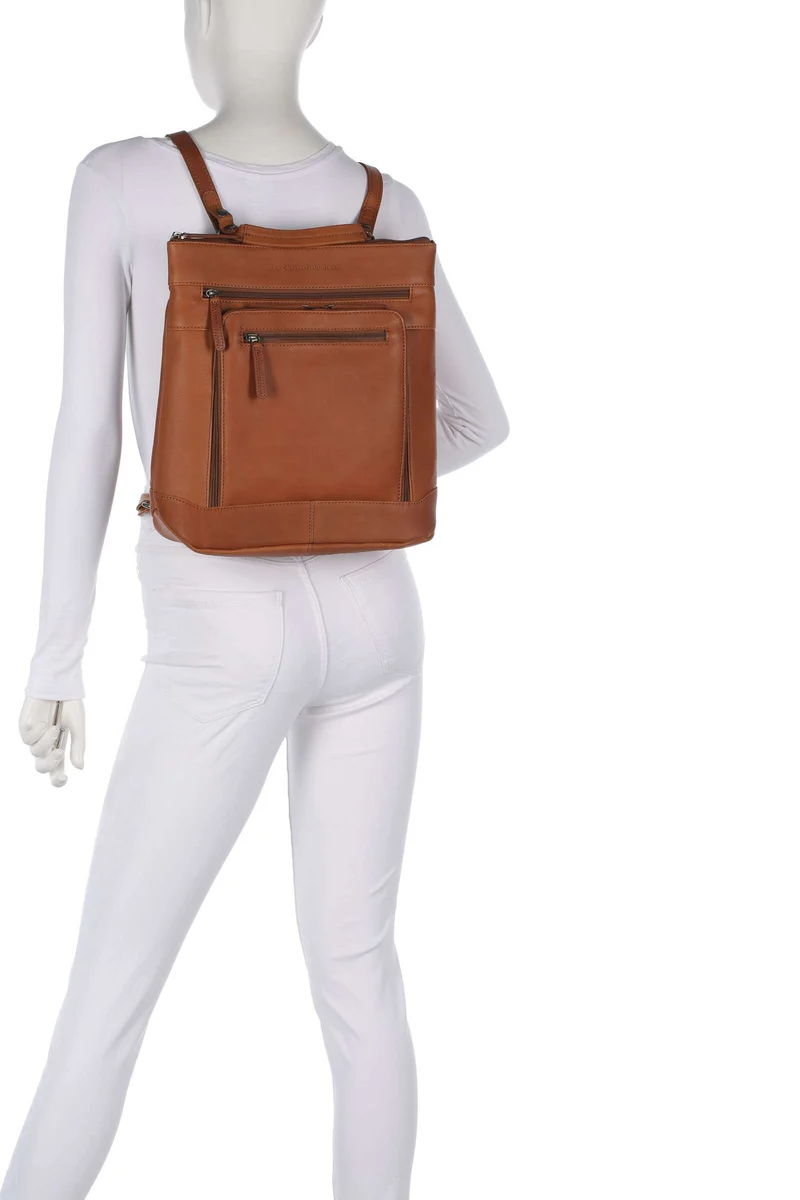 The Chesterfield Brand Wax Pull Up Cow Caldero Rucksack cognac