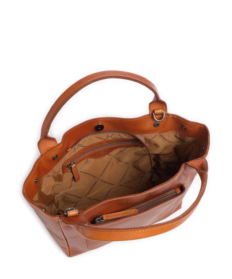 The Chesterfield Brand Wax Pull Up Cow Tenara Schultertasche cognac