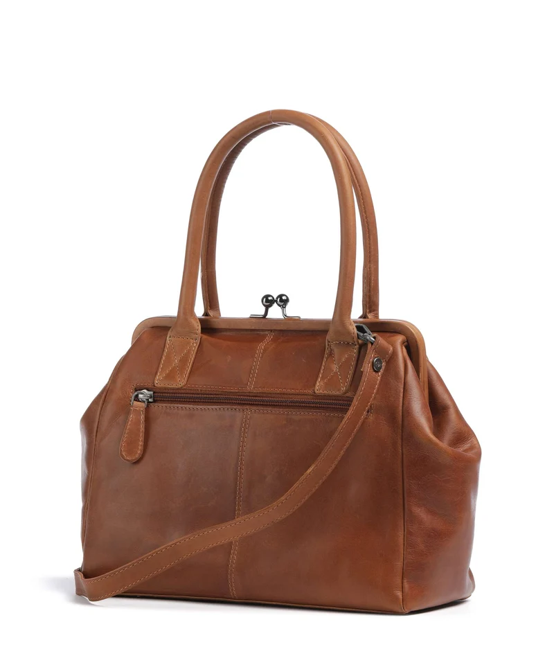 The Chesterfield Brand Wax Pull Up Cow Dorin Schultertasche cognac