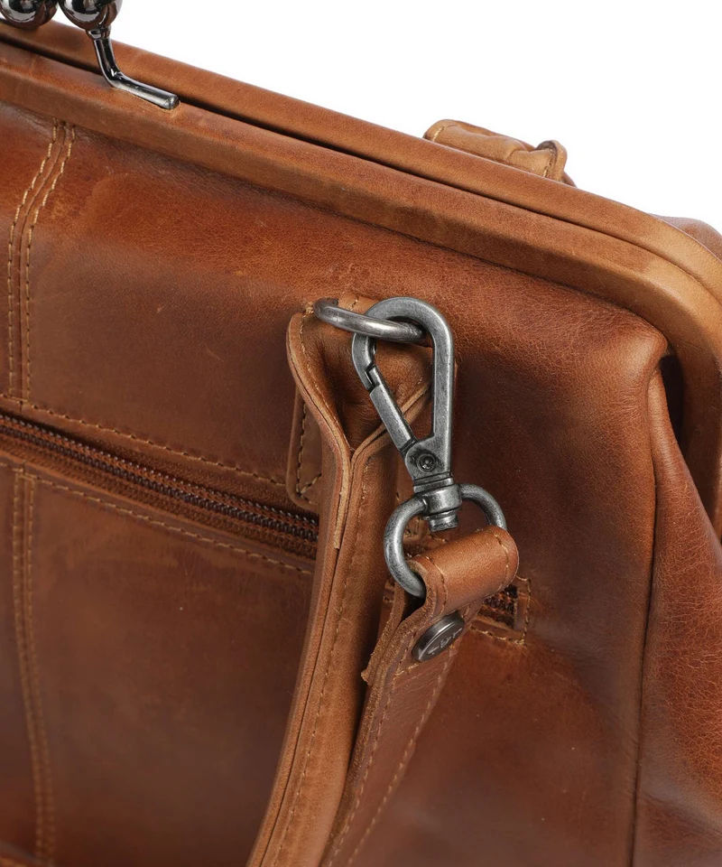 The Chesterfield Brand Wax Pull Up Cow Dorin Schultertasche cognac