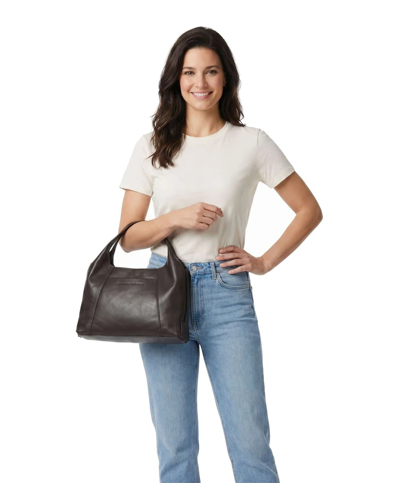 The Chesterfield Brand Wax Pull Up Cow Salina Handtasche brown