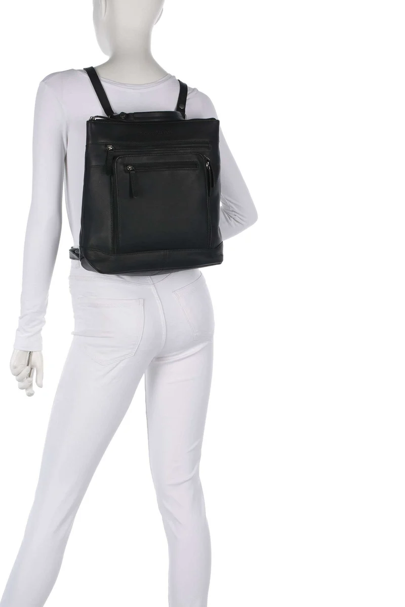 The Chesterfield Brand Wax Pull Up Cow Caldero Rucksack black